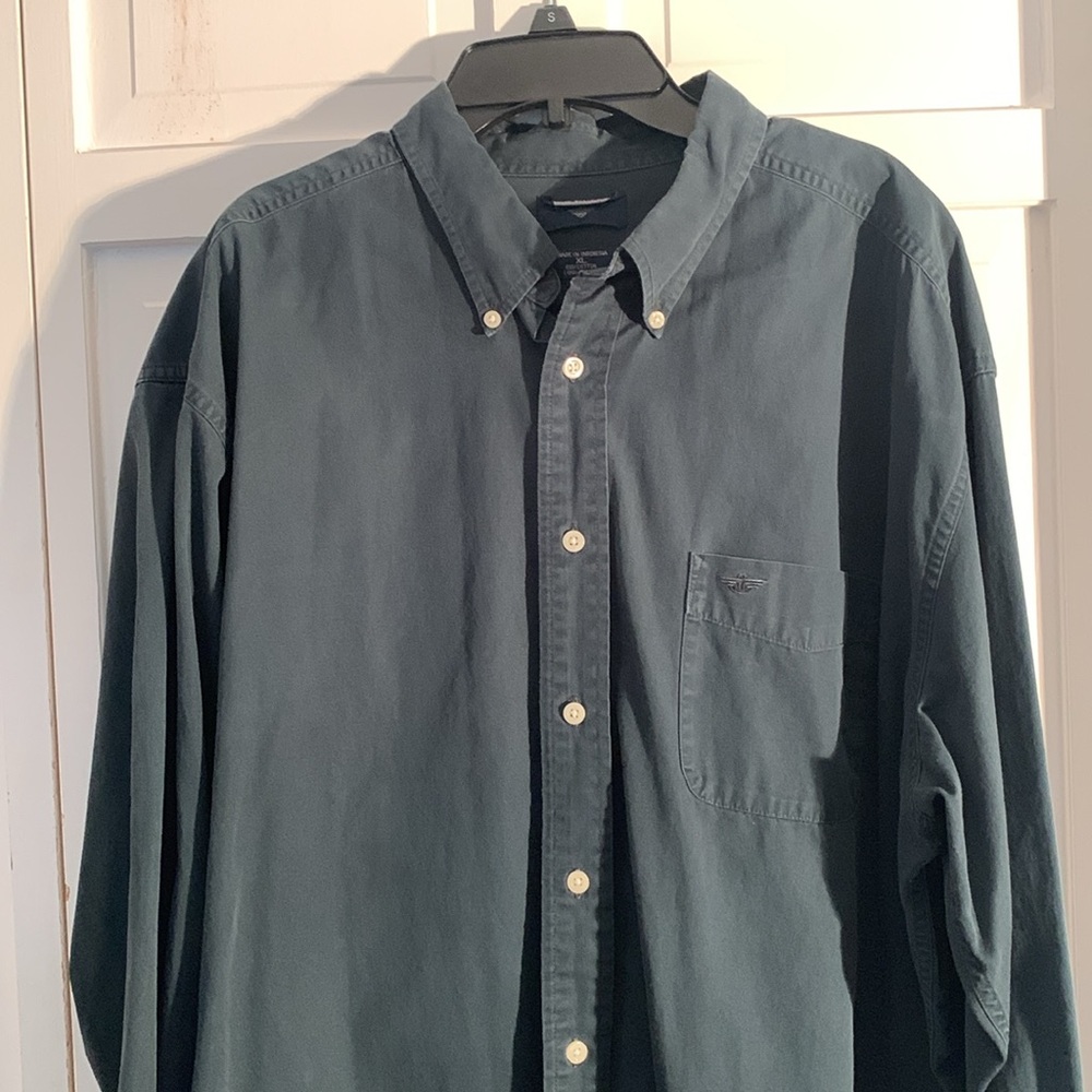 Dockers XL Green Classic Button-Down Shirt